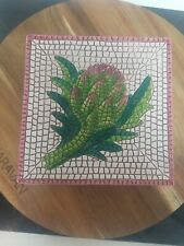 Pier One Hand Painted Mosaic Artichoke Trivet Hot Plate- Made in Italy 6