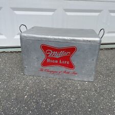 Vintage 1950’s Miller High Life Beer Aluminum Cronstrum’s Cooler Ice Chest picture