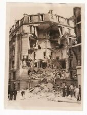 WWII DOOMED FRENCH CAPITAL HOUSES AFTER LUFTWAFFE AIR RAID FRA 1940 Photo Y 297 picture