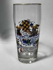 Vtg. Tall German Beer Glass Gold Rim Cartoon 0.5L picture