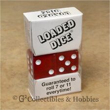 NEW Loaded Trick Transparent Red Dice Set Mis-Spotted 2, 5, 6 Only Not Weighted picture