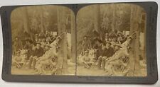 Elk Hunting Camp Madison Mt Montana Underwood  Stereoview c1905 picture