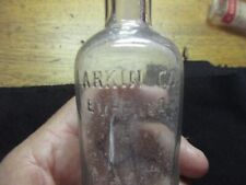Vintage Round Bottle, Clear Glass, Larkin Co, Buffalo, Embossed 6