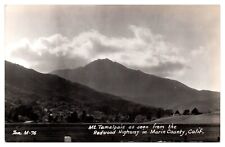 RPPC Mt. Tamalpais seen from the Redwood Highway in Marion County, CA Postcard picture