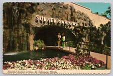 St Petersburg Florida, Sunken Gardens Entrance, Vintage Postcard picture