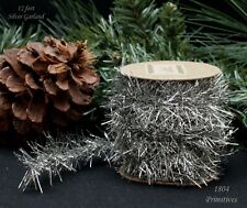 12 ft Silver Tinsel Garland ~ Vintage Style Christmas ~ Feather Trees picture