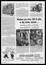 1955 Air-Maze Air Filters Tonawanda New York Tunneling Project Photo Print Ad picture