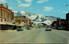 Postcard Lincoln Avenue Steamboat Springs CO Colorado Mt Werner Cars 1960s picture