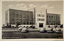 RPPC 1943 Russel Hall Fort Monmouth New Jersey - Vintage Car Auto Postcard  picture