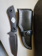 Harley Davidson Tec X Fixed Blade Bowie Knife Leather Sheath Biker Motorcycle  picture