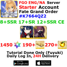 [ENG/NA][INST] FGO / Fate Grand Order Starter Account 8+SSR 190+Tix 1460+SQ #K76 picture