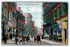 c1910's Salem Street View Stores Building Boston Massachusetts MA Postcard picture