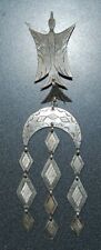 Remarkable Southern Plains German Silver lg. Peyote Bird Silver Pin, 1920/1930s picture
