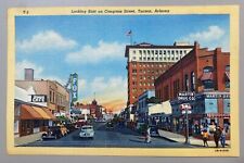 c1940's Tucson, AZ Looking East on Congress Street Pima County Arizona Postcard picture