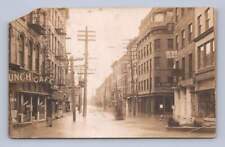Green Street Flooded ALBANY New York RPPC Antique Photo Postcard (Corner) 1910s picture