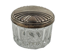 Sterling Silver Towle Cosmetic Powder Jar Mirror Art Deco Style picture