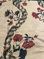 Clarence House Vintage 1990s Rose Indienne Hand Printed Cotton Fabric 2 YDS 1993 picture