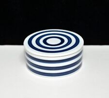 Hasami Ware Essence TRINKET BOX DISH Saikai Japanese Porcelain Blue White, NEW picture