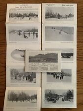 1914 LAKE PLACID CLUB Photo Cards Set Postcards Calendar - Winter Sports picture