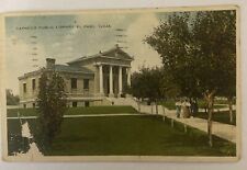 C.1909 El Paso TX Carnegie Free Library Texas Postcard A11 picture