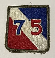 WW2 US Army 75th Infantry Division Uniform Shoulder Patch No Glow WHITEBACK picture