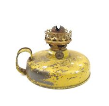 Rare Vintage Tin Oil Lamp Sterling Brand Yellow Painted picture