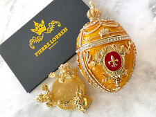 Fabergé egg  Russian Style Faberge egg Trinket  Handmade 24k Gold 300 Swarovski picture