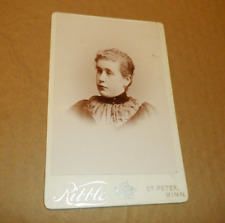 c.1890 ST. PETER MINNESOTA WOMAN CABINET CARD PHOTO PHOTOGRAPH MN MINN RIBBLE picture
