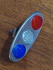 VINTAGE PRE WAR BICYCLE  3 JEWEL  REFLECTOR RED WHITE BLUE picture