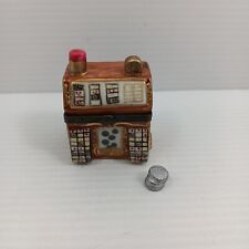 Vintage Porcelain Hinged Trinket Box Slot Machine w/trinket picture