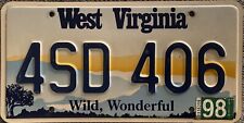 1998 West Virginia License Plate  picture