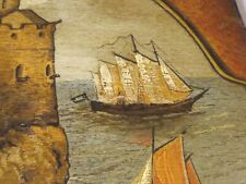 Rare Antique Painting Nautical Port Winery Vineyard Producao da Camoes Portugal picture