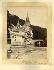 France, St Jean Pied-de-Port, L'église Vintage Albumen Print Album Print picture
