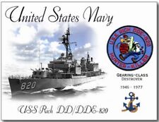 USS RICH DD/DDE-820 DESTROYER   -  Postcard picture