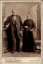 Antique Cabinet Husband and Wife Couple Penzance, England 1800s picture