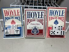 Vintage Lot Of 3 HOYLE 5 Dice Vegas , 5 Dice Poker & Card Set ALL SEALED picture