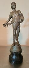Antique Cast Bronze Spelter Man Figurine Statue picture