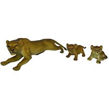 Toy Lion Figures Vintage AAA Lioness & 2 Cubs. African Lions. picture