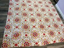 Beautiful Floral Quilt Double Sided 92 x 88 Great Colors picture