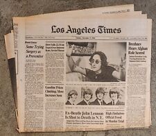 John Lennon's Death lot of 8 Los Angles Newspapers, December 9-15 1980 picture
