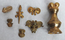 (7) PRE-COLOMBIAN TUMBAGA GOLD WASHED MUSEUM MADE ARTIFACTS picture