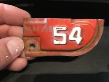 Vintage 54 Ca  1954 CALIFORNIA LICENSE PLATE  TAB TAG picture