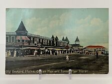 Vintage 1910 Ocean Pier and Forest Pier Hotel, Old Orchard Maine ME Postcard picture