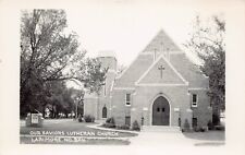RPPC Larimore ND Grand Forks County North Dakota Church Photo Vtg Postcard W9 picture