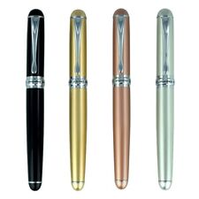 4 PCS Jinhao X750 Fountain Pen Set 4 Colors Bright Black Gold Silver Rose Gol... picture