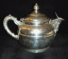 Antique ca. 1920s Rochester Nickel Plated over Copper Tea Pot with Lid picture