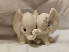 Vintage Elephant Figurine 1993 Homco Adorable Love Sweetheart Couple Porcelain picture
