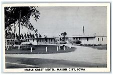 c1920's Maple Crest Motel Inn Classic Car Signage Mason City Iowa IA Postcard picture