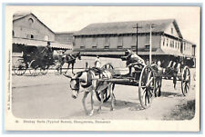 Georgetown Demerara Guyana Postcard Donkey Carts (Typical Scene) c1910 picture