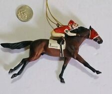 Breyer Stablemates Plastic Ornament Seabiscuit and Jockey w/ box 2003-2004 picture